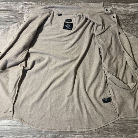 Buffalo David Bitton Fabion Snap Button Shirt Jacket Shacket Oatmeal, Large - Picture 6 of 9
